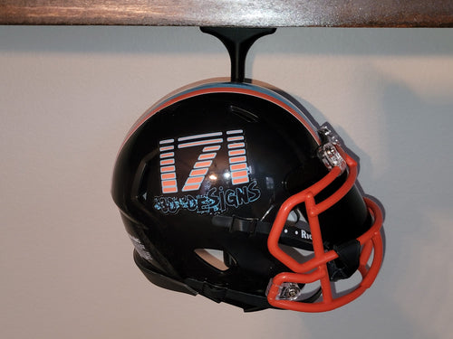 Full size helmet holder, NFL, mount, hanger, screw mount, football, au – 1713DDesigns