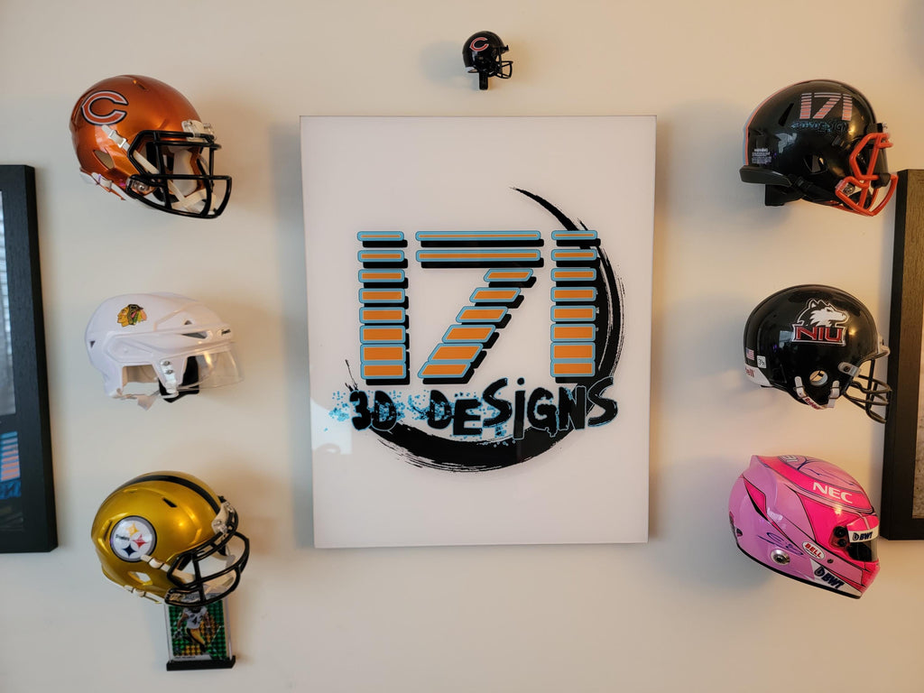 THE BEST Mini Helmet Holders 3d printed HOLE mount Show off your mini helmets!  Nfl, collectible, memorabilia, hanger, ncaaf, ncaa, football