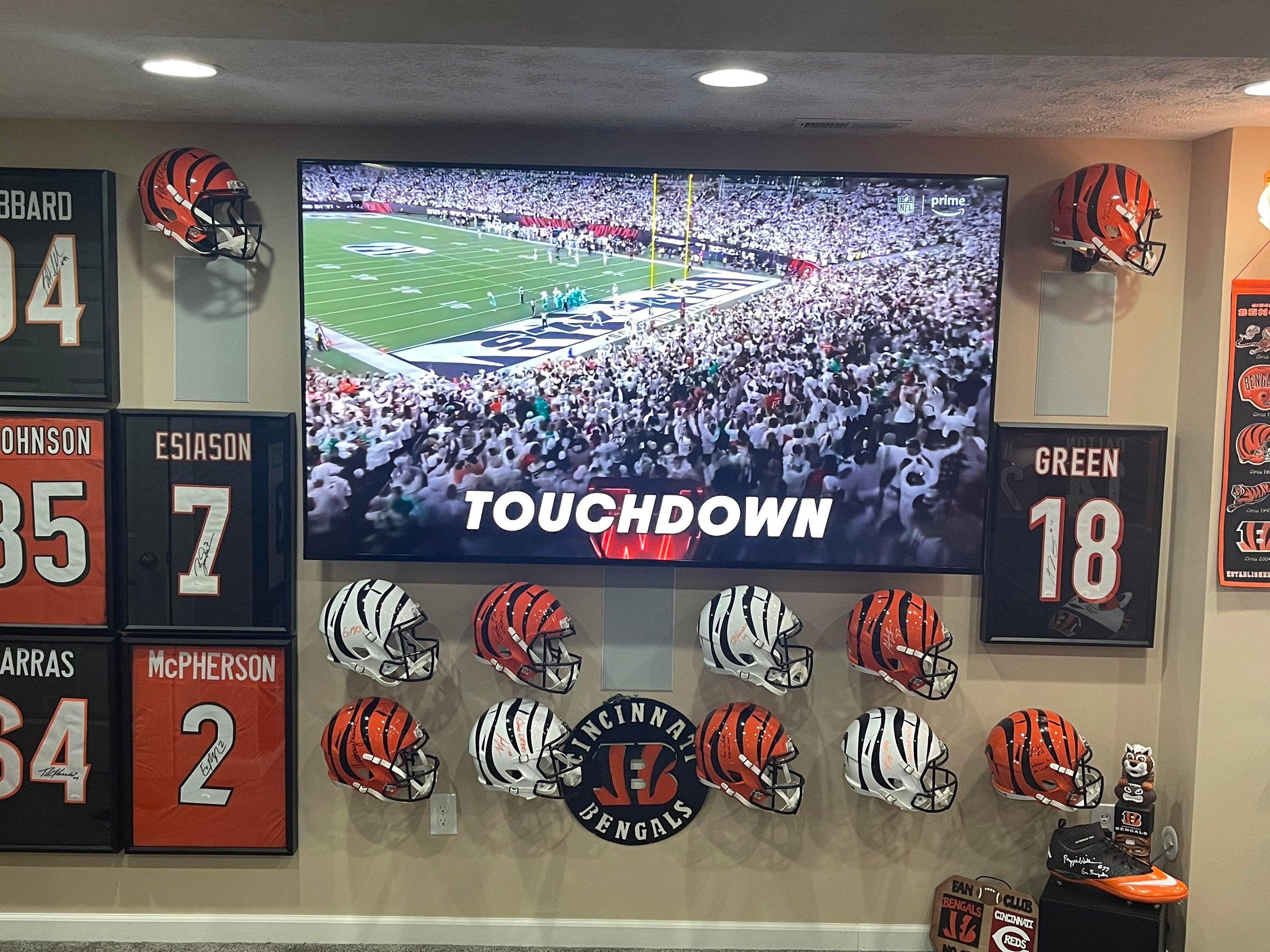 Full size helmet holder, NFL, mount, hanger, screw mount, football, authentic, alternate, flex