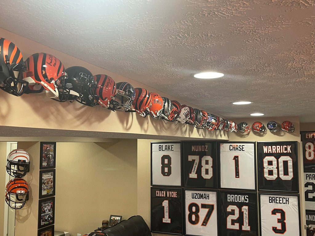 THE BEST Mini Helmet Holders 3d printed HOLE mount Show off your mini helmets!  Nfl, collectible, memorabilia, hanger, ncaaf, ncaa, football