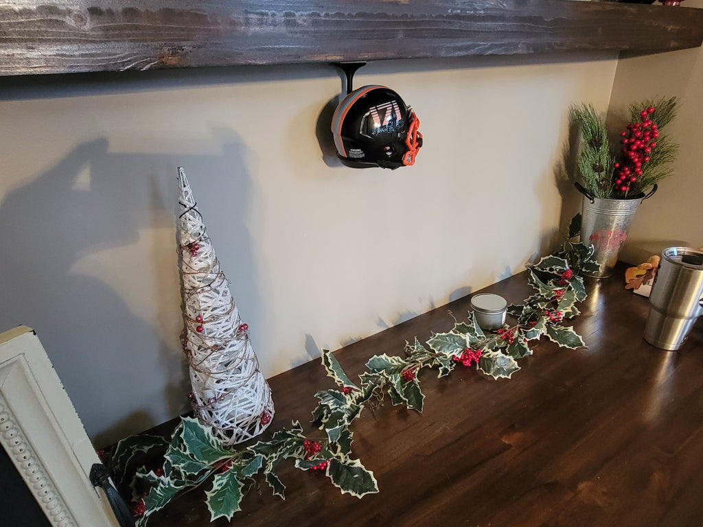 3D Printed Mini Helmet Under Shelf Hanger: NFL Memorabilia Display